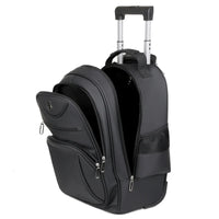 HKM-946835 High Capacity Casual Laptop Backpack with Pull Rod and Wheels for Outdoor Use