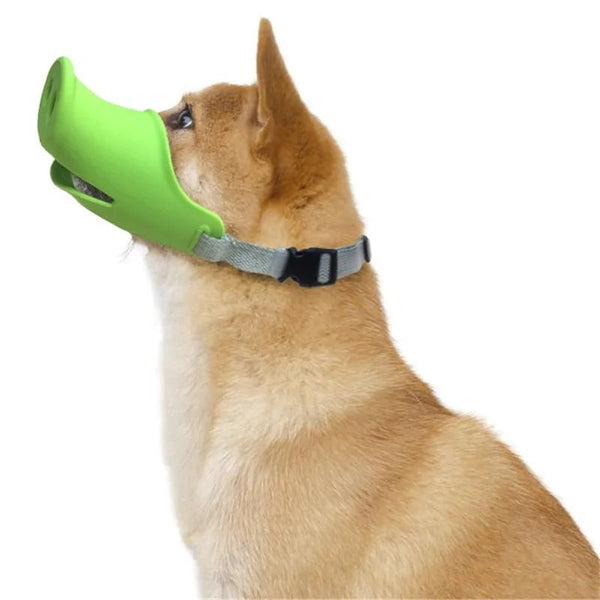 HKM-9468477 Dog Anti-Bite Mouth Cover for Long-Mouthed Pets - Silicone Training Accessory in Green and Blue