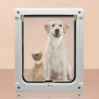 HKM-9468861 Dual-Sided Pet Door with Lockable Entry and Exit for Dogs