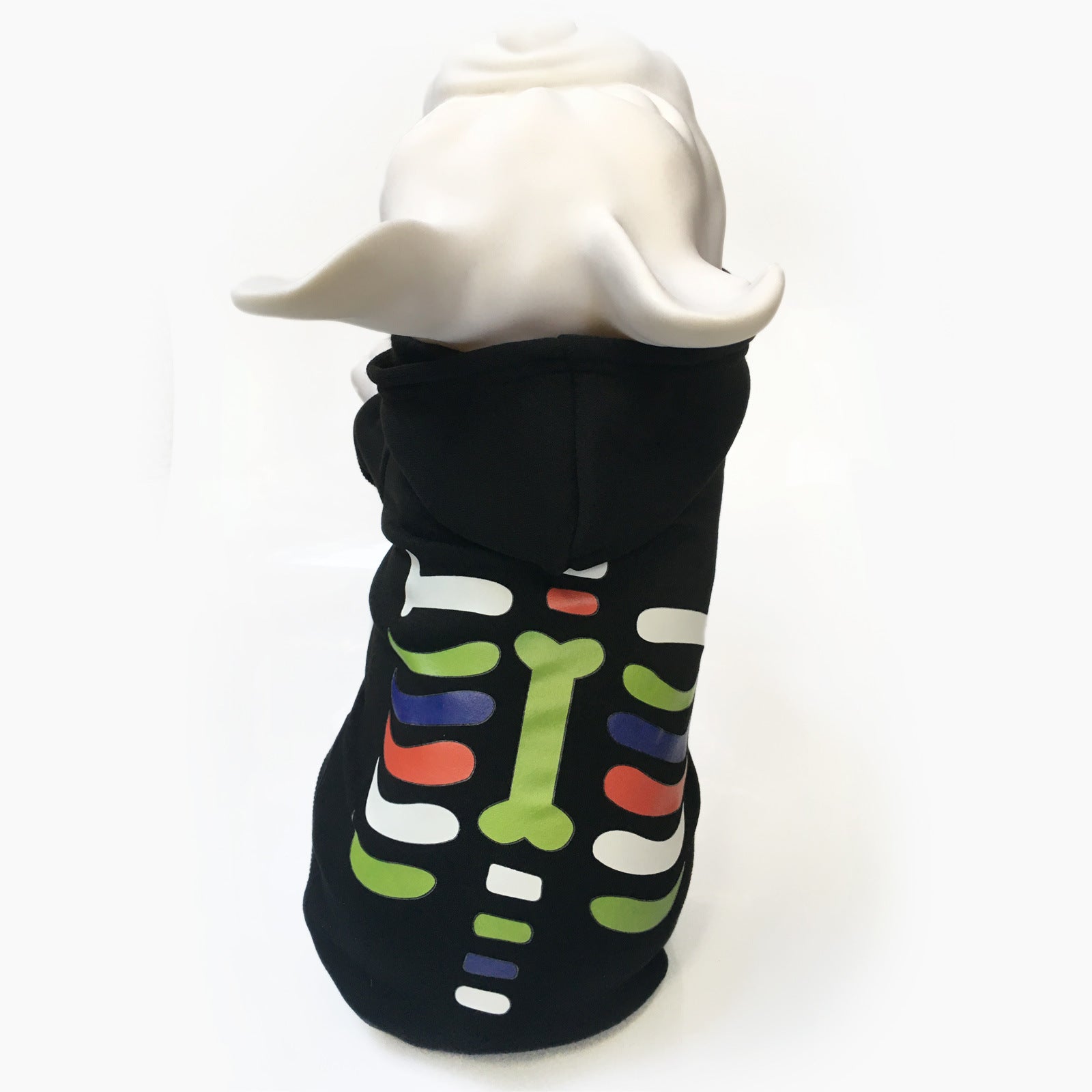 HKM-9470269 Holiday Dress Coat and Cotton Sweater for Small and Medium-sized Dogs in Halloween Bones Design