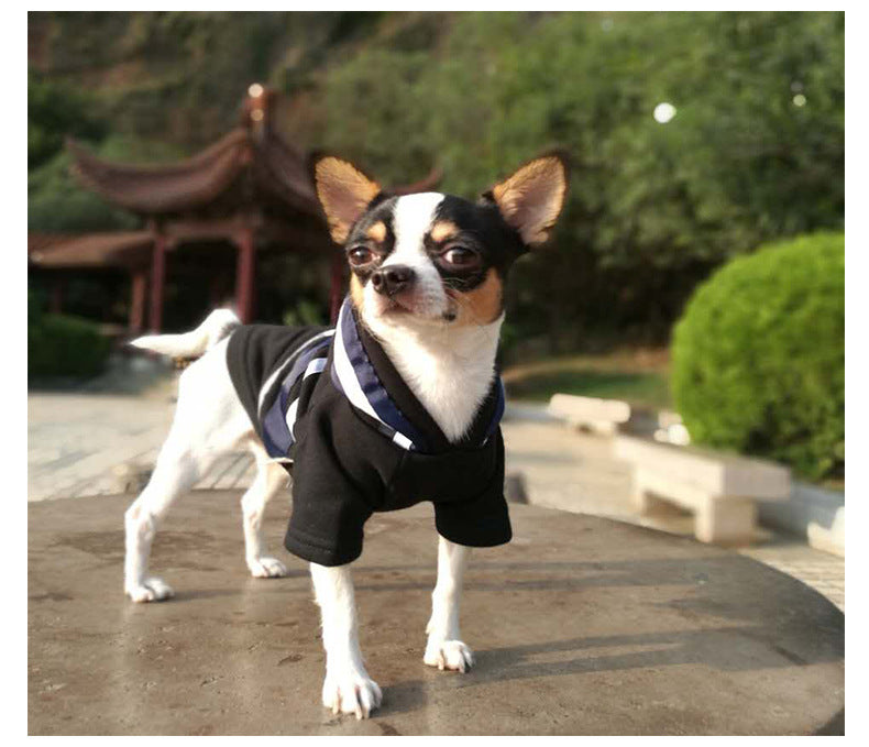 HKM-9471549 Casual Black Cotton Sweater for Dogs - Autumn and Winter Wear