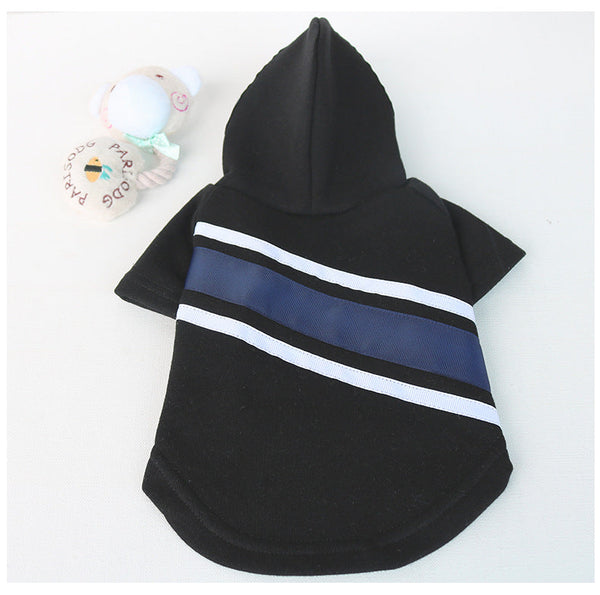 HKM-9471549 Casual Black Cotton Sweater for Dogs - Autumn and Winter Wear