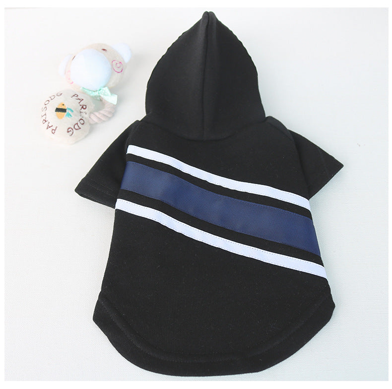 HKM-9471549 Casual Black Cotton Sweater for Dogs - Autumn and Winter Wear