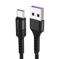 HKM-947155 Type-C Fast Charging Data Cable with 5A Current - 25cm Length, Single Head Connector