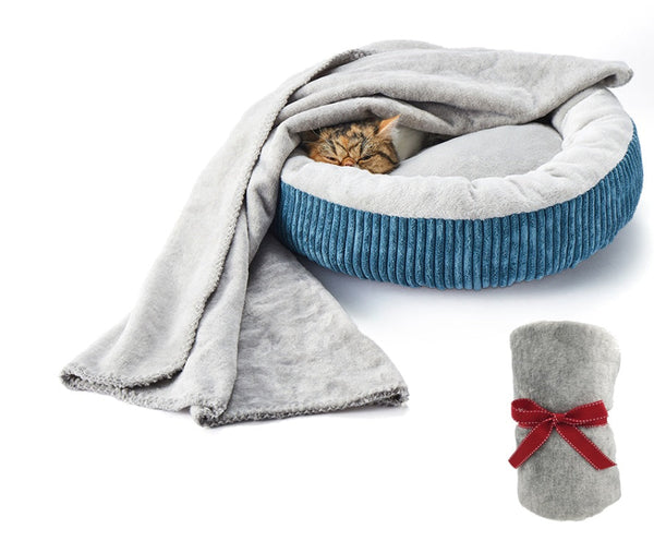 HKM-9471805 Cozy Deep Sleeping Dog Blanket - Warm and Soft Polyester, Large Size 70 CM x 100 CM