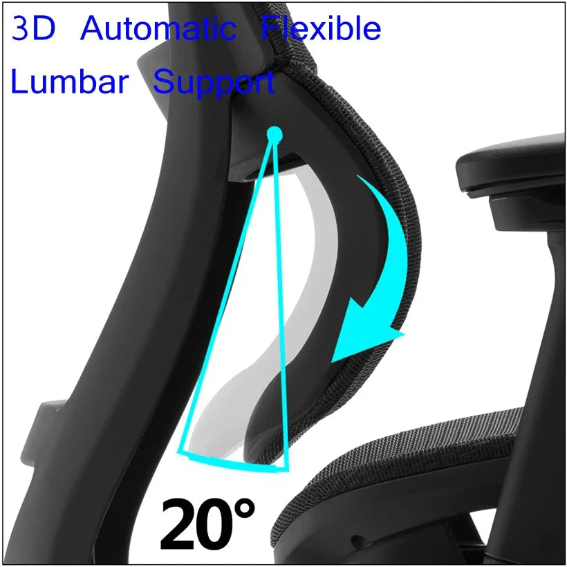 HKM-947219 Ergonomic High Back Adjustable Mesh Office Chair with Swivel Function