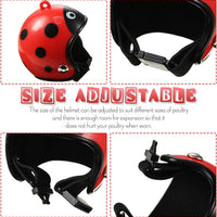 HKM-9472445 Adjustable Chicken Helmet with Sponge Lining - Protective Headwear for Small Pets and Birds