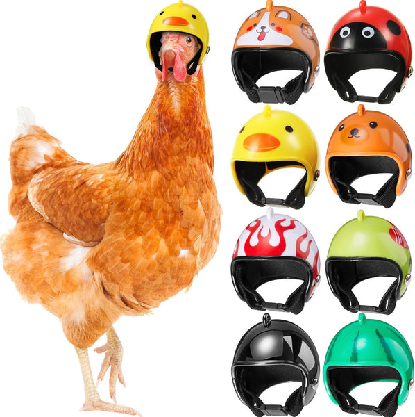HKM-9472445 Adjustable Chicken Helmet with Sponge Lining - Protective Headwear for Small Pets and Birds
