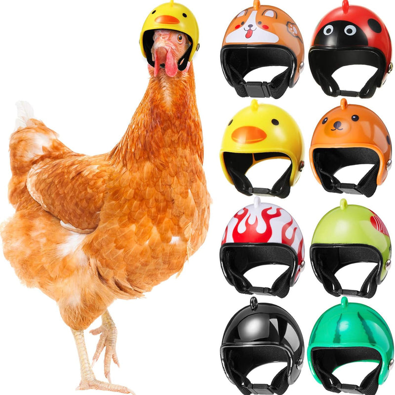 HKM-9472445 Adjustable Chicken Helmet with Sponge Lining - Protective Headwear for Small Pets and Birds