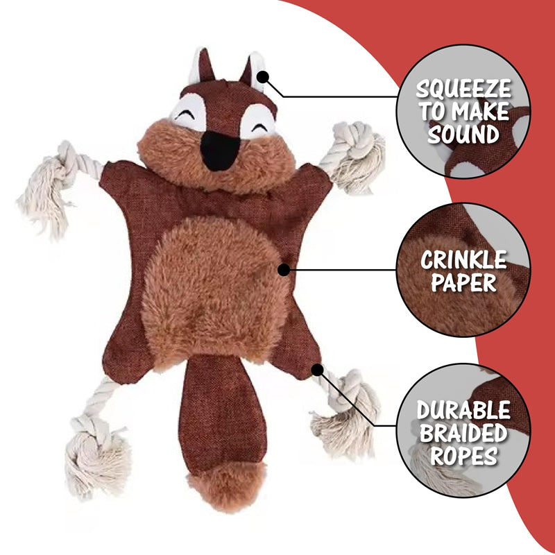 HKM-9472573 Durable Plush Dog and Cat Toys - Squeaky Animal Chew Toys for All Breeds