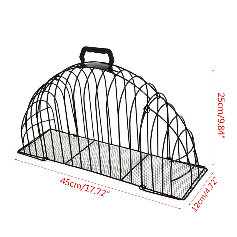 HKM-9472829 Stainless Steel Cat Bath and Transport Cage for Pets Under 3 kg - Compact Size 46.5*14*17.5cm
