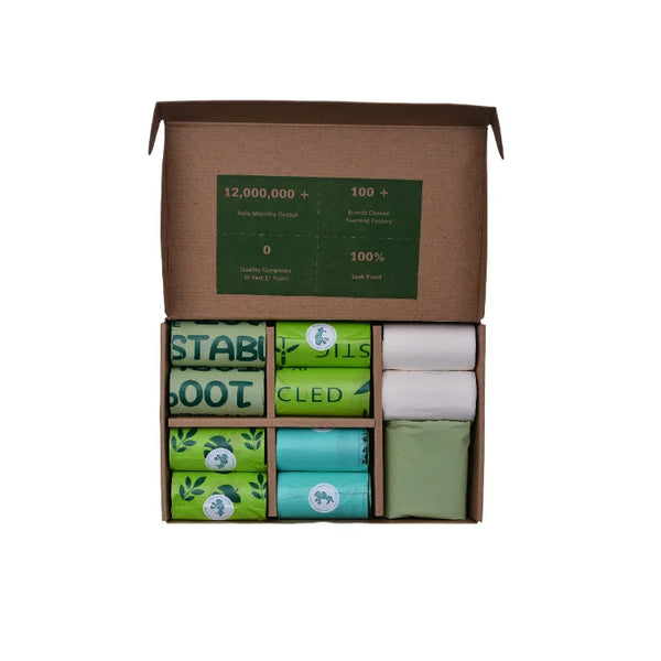 HKM-947283 Mini Biodegradable Pet Poop Bags, 100% Compostable, Various Sizes and Scents, Leak Proof Design