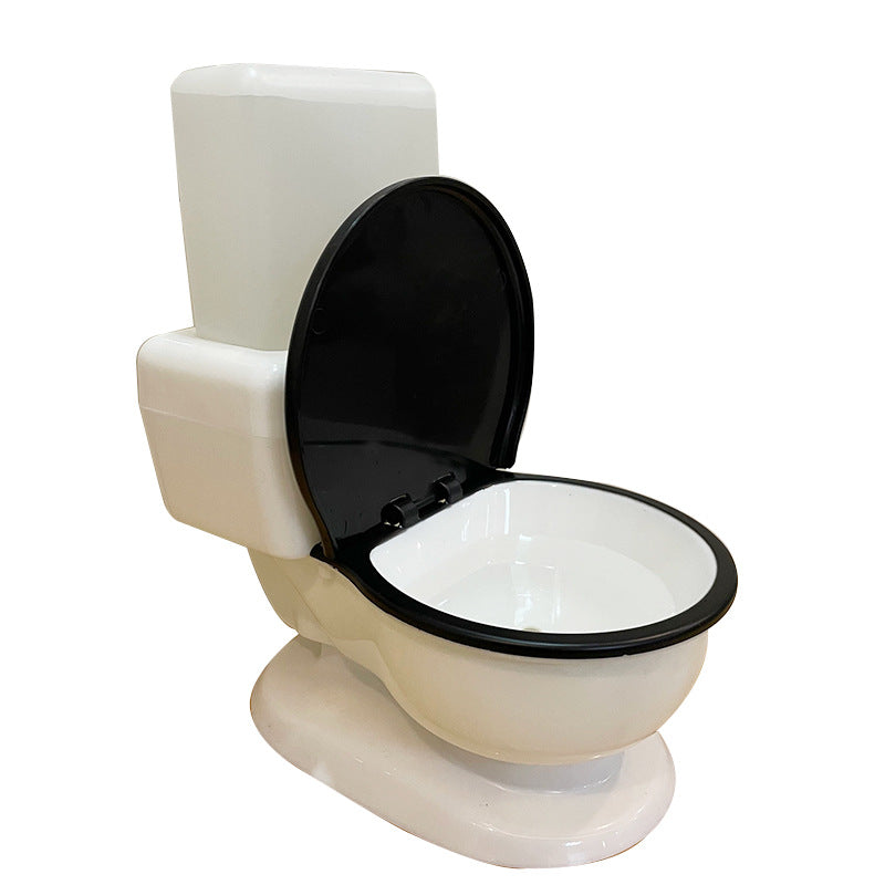 HKM-9474237 Automatic Flowing Cat Water Fountain in White - Plug-Free Design