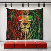 HKM-947475 Lion King Tapestry Wall Art - Polyester Hippie Style European Decor
