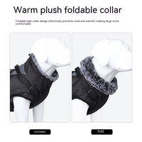 HKM-9475389 Reflective Padded Coat for Pets - Waterproof Cotton in Various Colors and Sizes