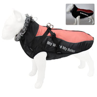 HKM-9475389 Reflective Padded Coat for Pets - Waterproof Cotton in Various Colors and Sizes