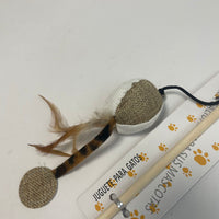 HKM-9475773 Feather Cat Teaser Toy with Small Ball for Interactive Play
