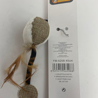 HKM-9475773 Feather Cat Teaser Toy with Small Ball for Interactive Play