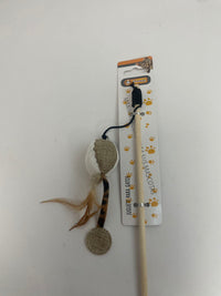 HKM-9475773 Feather Cat Teaser Toy with Small Ball for Interactive Play