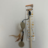 HKM-9475773 Feather Cat Teaser Toy with Small Ball for Interactive Play
