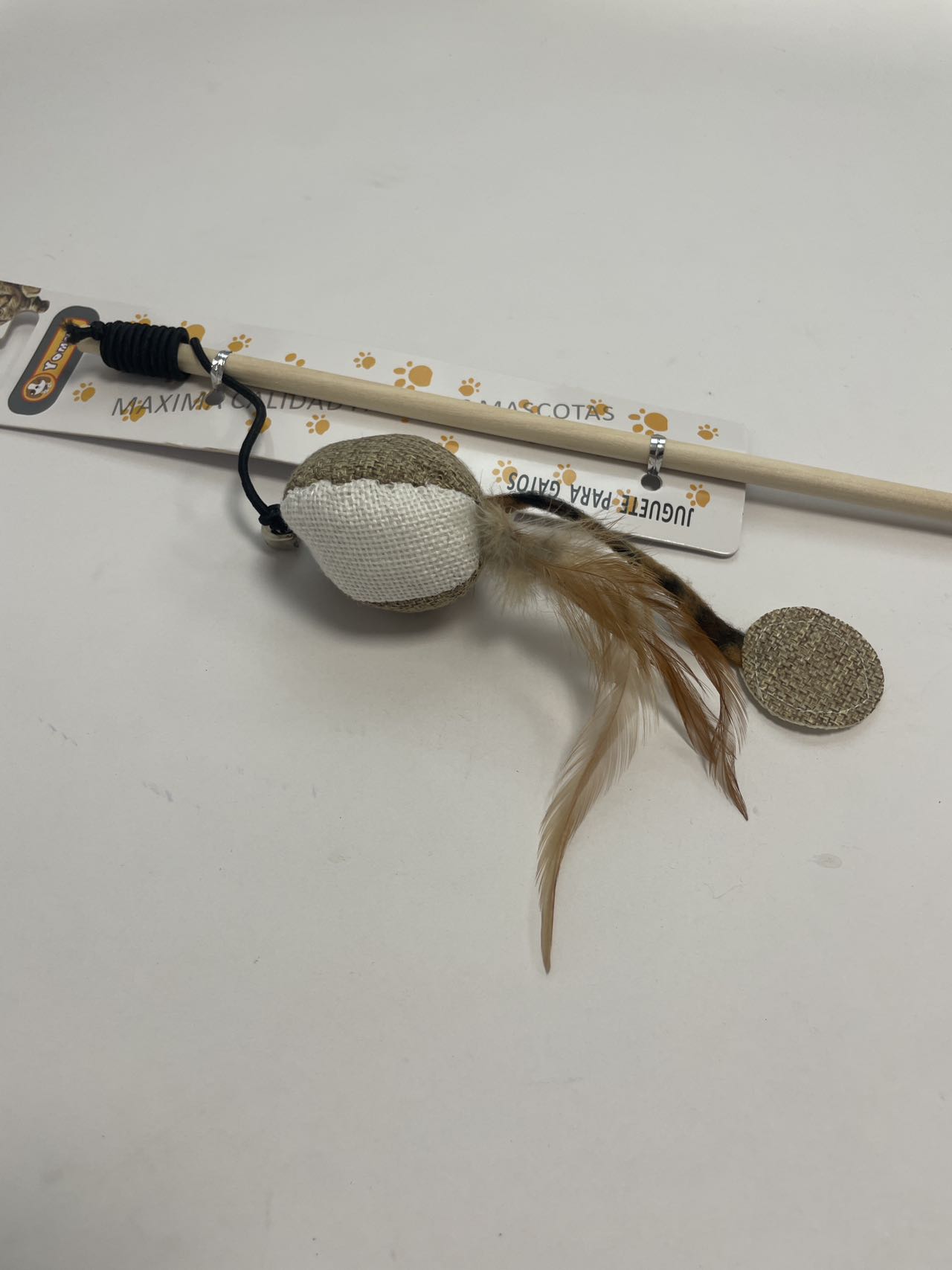 HKM-9475773 Feather Cat Teaser Toy with Small Ball for Interactive Play