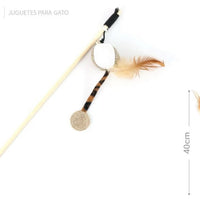 HKM-9475773 Feather Cat Teaser Toy with Small Ball for Interactive Play