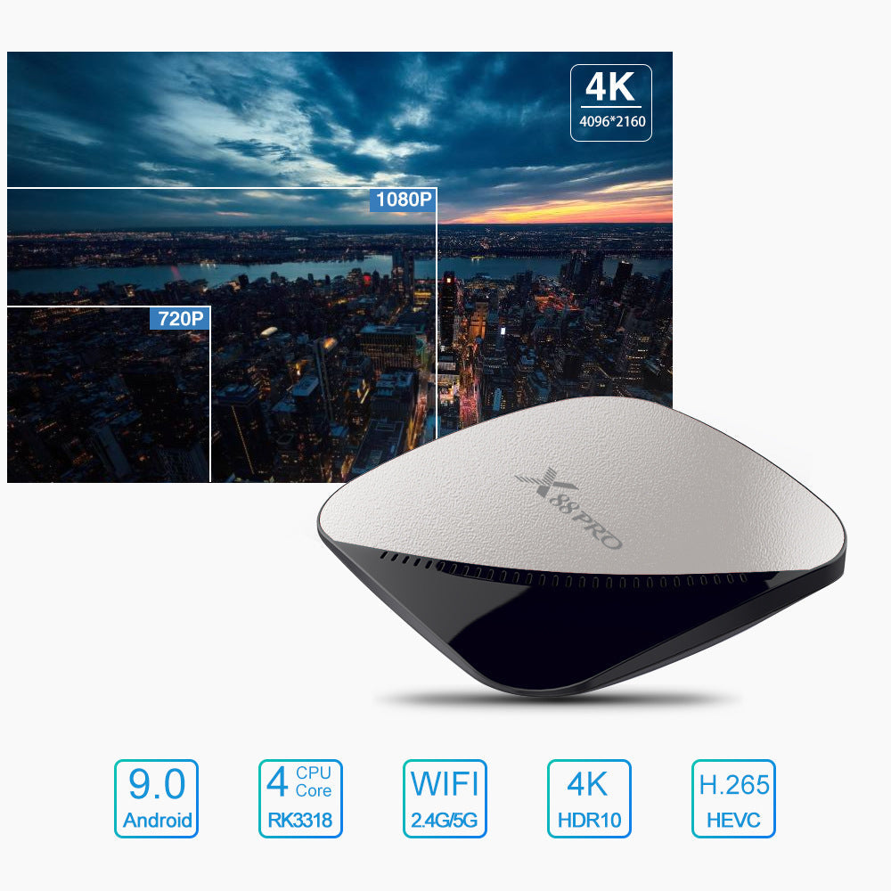 HKM-947603 X88 PRO Media Player with 16GB Storage and RK3318 Processor