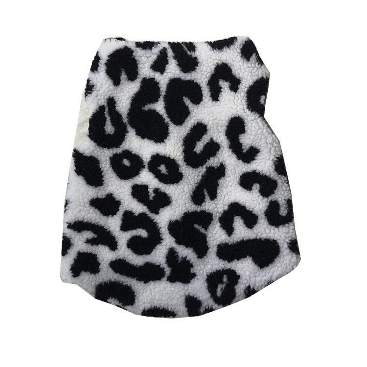 HKM-9477309 Thickened Cow Leopard Print Vest for Everyday Wear in Black and White