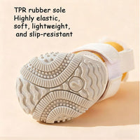 HKM-9477565 Warm Thick Cotton Dog Booties with Anti-Slip Sole for Winter Adventures