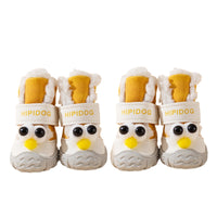 HKM-9477565 Warm Thick Cotton Dog Booties with Anti-Slip Sole for Winter Adventures