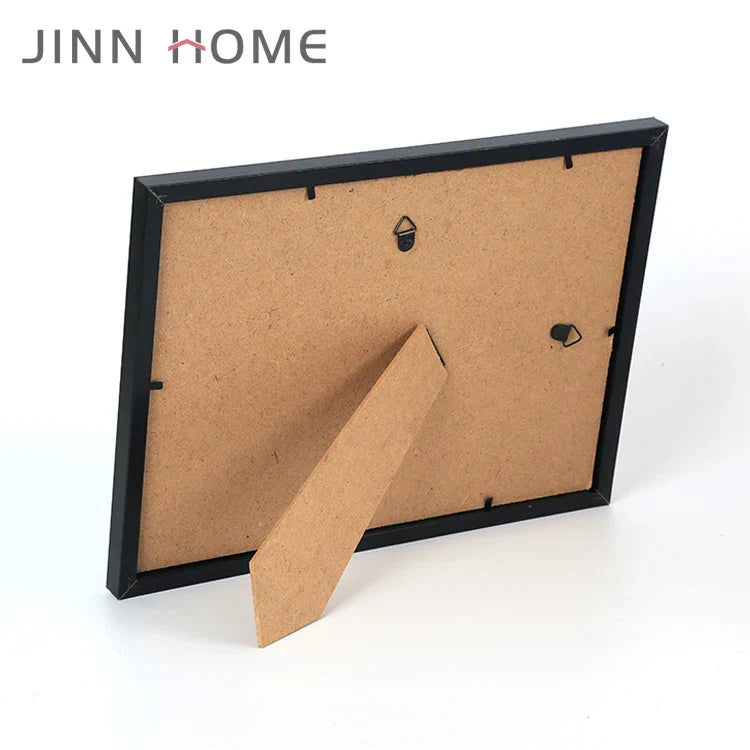 HKM-947795 A4 Size Black MDF Photo Frame for Wall Hanging and Freestanding Display