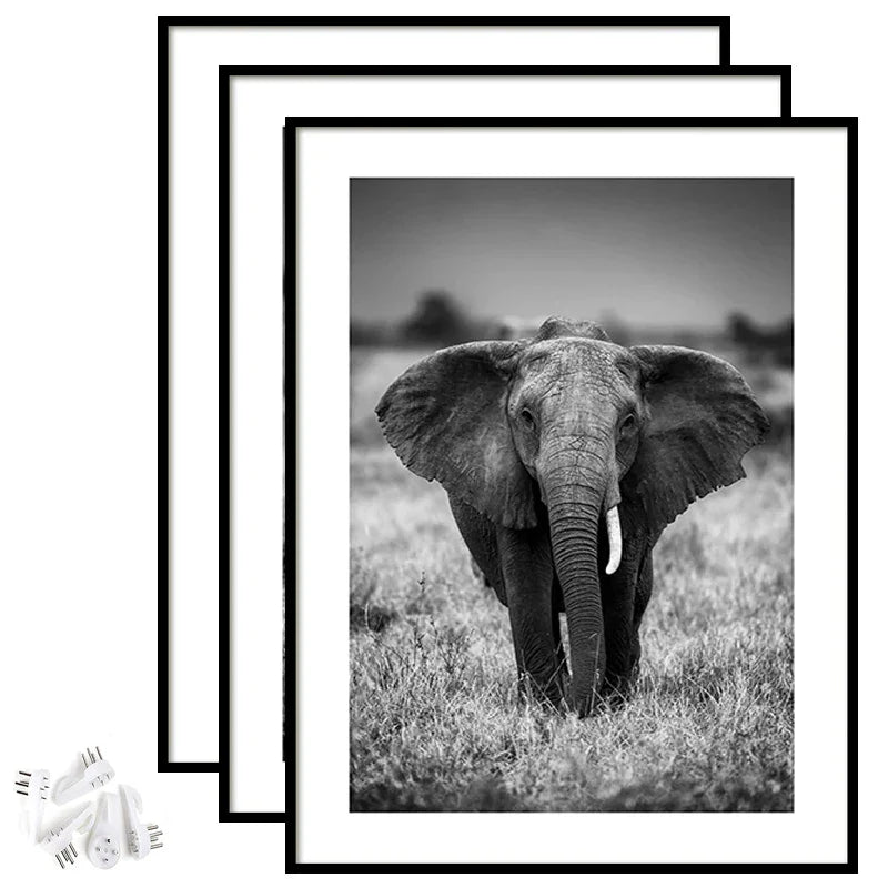 HKM-947795 A4 Size Black MDF Photo Frame for Wall Hanging and Freestanding Display