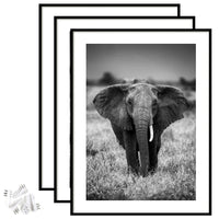 HKM-947795 A4 Size Black MDF Photo Frame for Wall Hanging and Freestanding Display