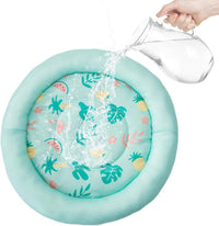 HKM-9478205 Cooling Dog Bed - Soft Summer Ice Pet Cushion, Round Breathable Mat with Waterproof Cover and Non-Slip Bottom, Washable Design