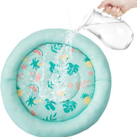 HKM-9478205 Cooling Dog Bed - Soft Summer Ice Pet Cushion, Round Breathable Mat with Waterproof Cover and Non-Slip Bottom, Washable Design