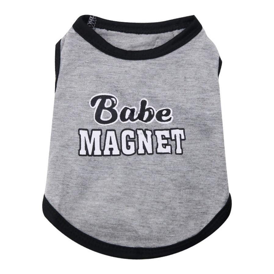 HKM-947987 Cotton Dog Vest in Gray with Black Edging - Casual Pet Apparel for All Sizes (XS to XL)