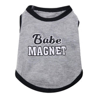 HKM-947987 Cotton Dog Vest in Gray with Black Edging - Casual Pet Apparel for All Sizes (XS to XL)