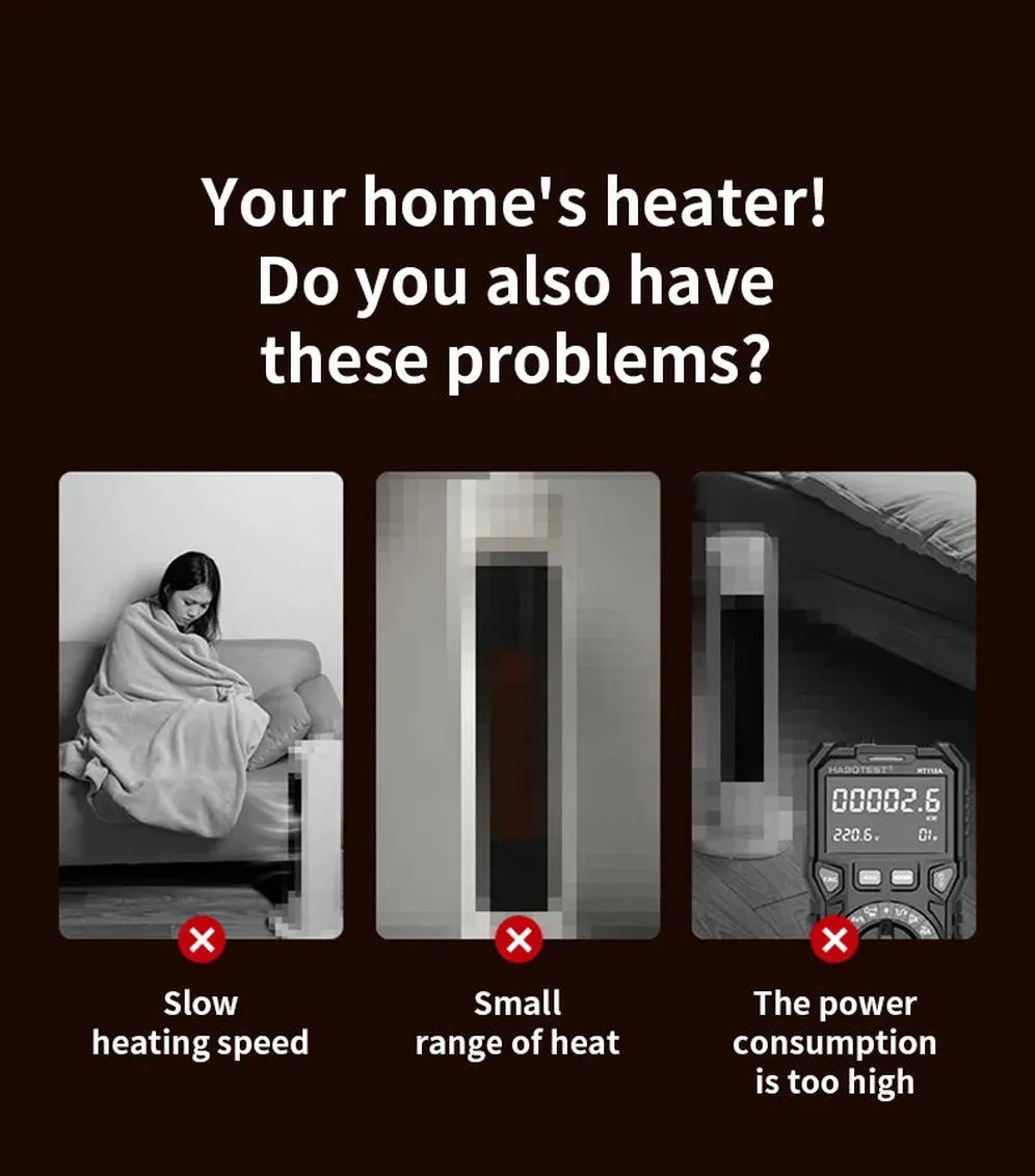 HKM-948115 Graphene Electric PTC Heater with Overheat and Tip-Over Protection for Small Indoor Spaces