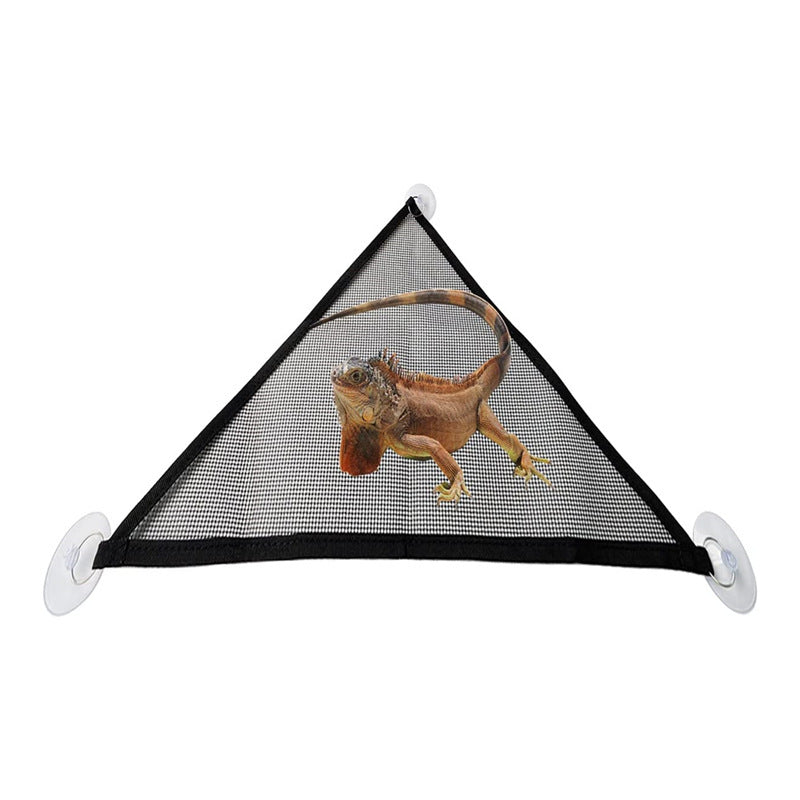 HKM-9481533 Black Mesh Reptile Hammock for Pets - Durable Plastic Design