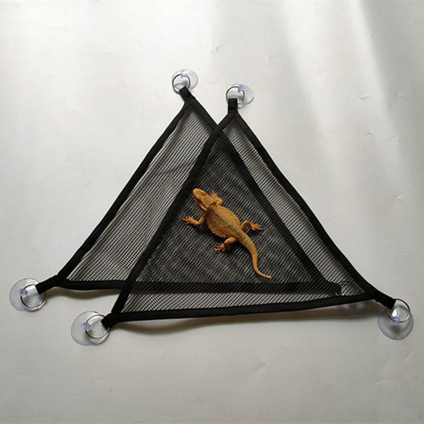 HKM-9481533 Black Mesh Reptile Hammock for Pets - Durable Plastic Design