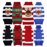 HKM-948179 Pet Dog Sweater with Christmas Moose Pattern - Wool, Casual Fit, Sizes XXS to XXL