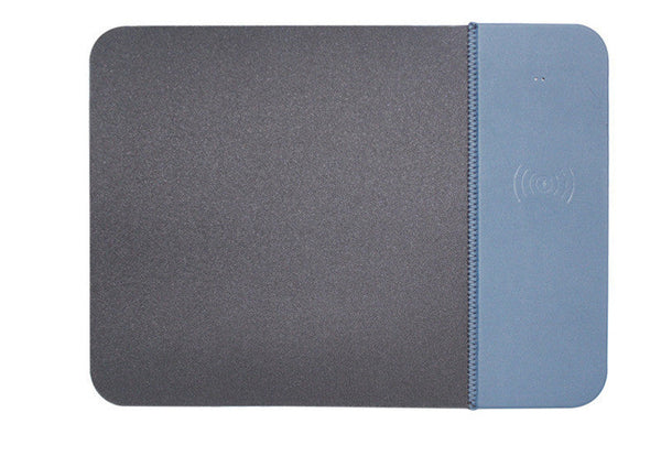 HKM-948179 Wireless Charging Mouse Pad with PU Surface - Black, Gray, Blue, Pink Options