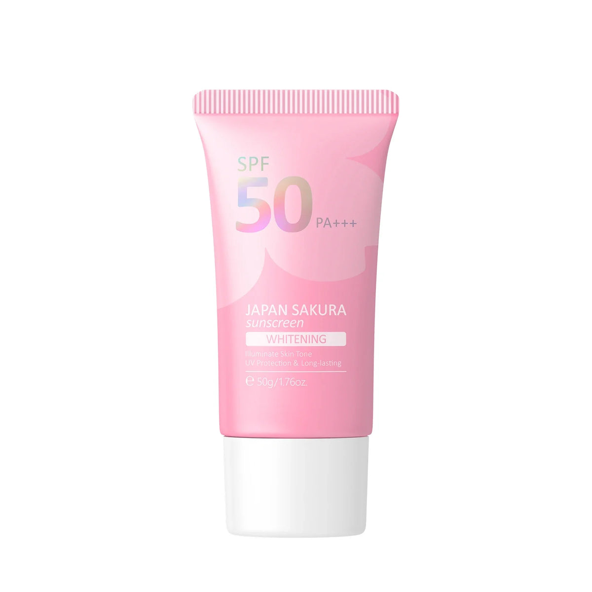 HKM-948243 Sakura Waterproof Sunscreen Face Cream for UV Protection and Brightening Skin Care - 50g