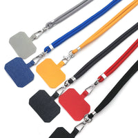 HKM-948307 Electroplated Carbon Fiber Universal Card Phone Case Lanyard in Multiple Colors
