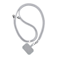 HKM-948307 Electroplated Carbon Fiber Universal Card Phone Case Lanyard in Multiple Colors