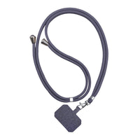 HKM-948307 Electroplated Carbon Fiber Universal Card Phone Case Lanyard in Multiple Colors