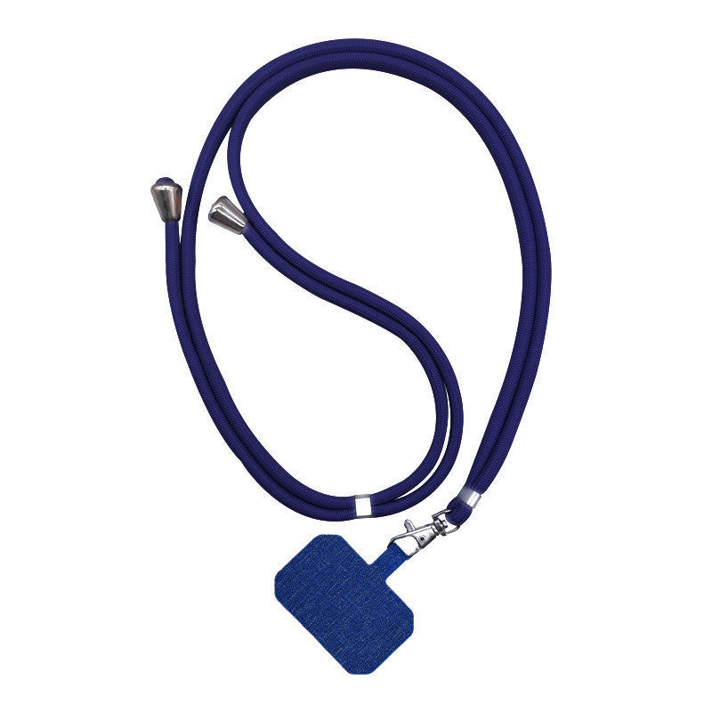 HKM-948307 Electroplated Carbon Fiber Universal Card Phone Case Lanyard in Multiple Colors