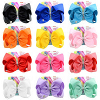 HKM-948499 Children's Bowknot and Curled Flower Duckbill Hairpin - 7.7CM Length, Individually Packaged