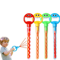 HKM-948563 32 Hole Smiley Face Bubble Wand with Five Claws - Fun Bubble Blower Tool for Kids 2-13 Years