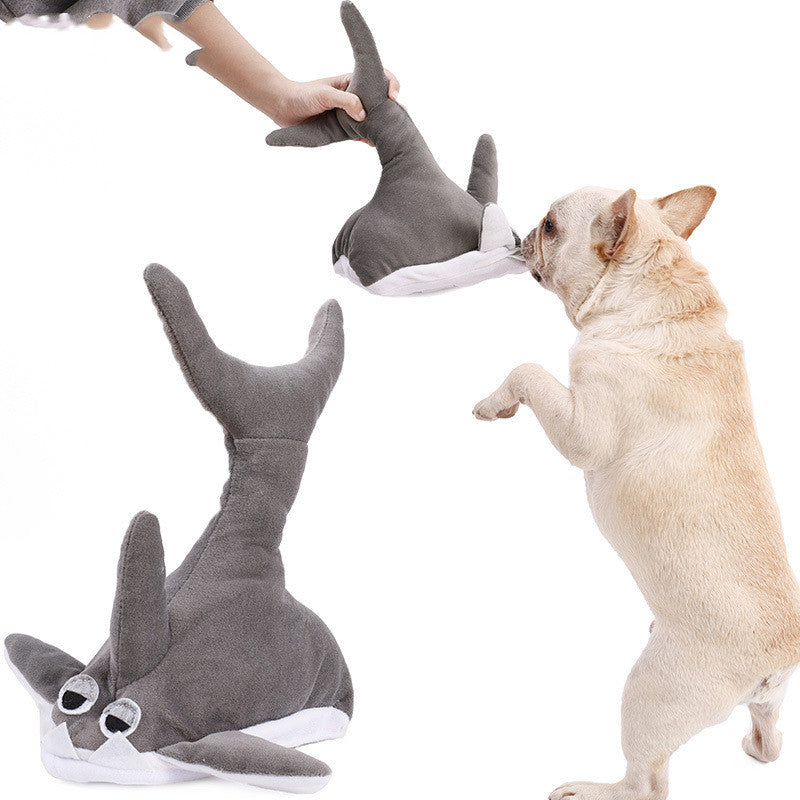 HKM-9486141 Plush Shark Doll Toy - Soft Throwing Plush with Filled Cotton - Gray, S & M Sizes Available